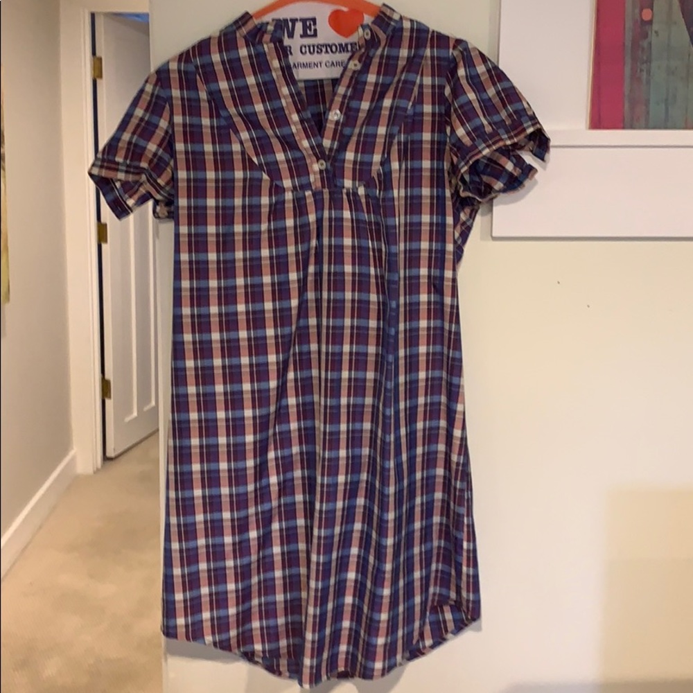 Alice Ritter Plaid Shirt Dress.